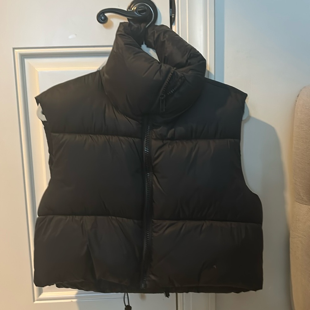 Amazon black puffer vest, so comfy!